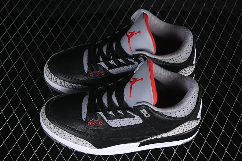 All categories Air Jordan Jordan series basketball shoes Air Jordan 3 TG version Air Jordan 3 "Black Cement" AJ3 Jordan 3 first year black cement DN3707-010